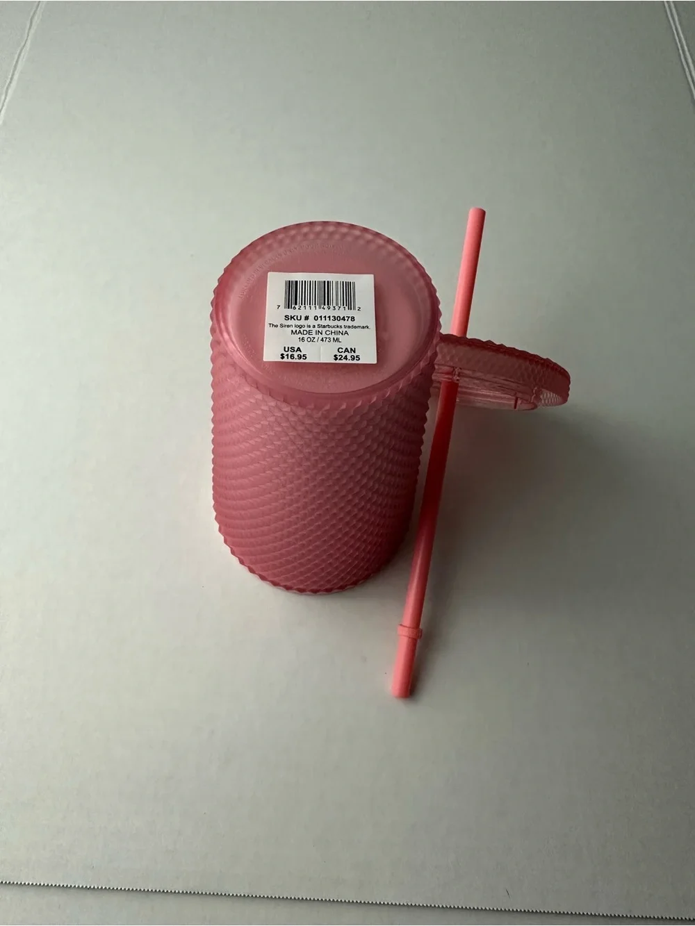 Starbuck 2022 Soft Touch Pink Jelly Studded Tumbler 16 oz